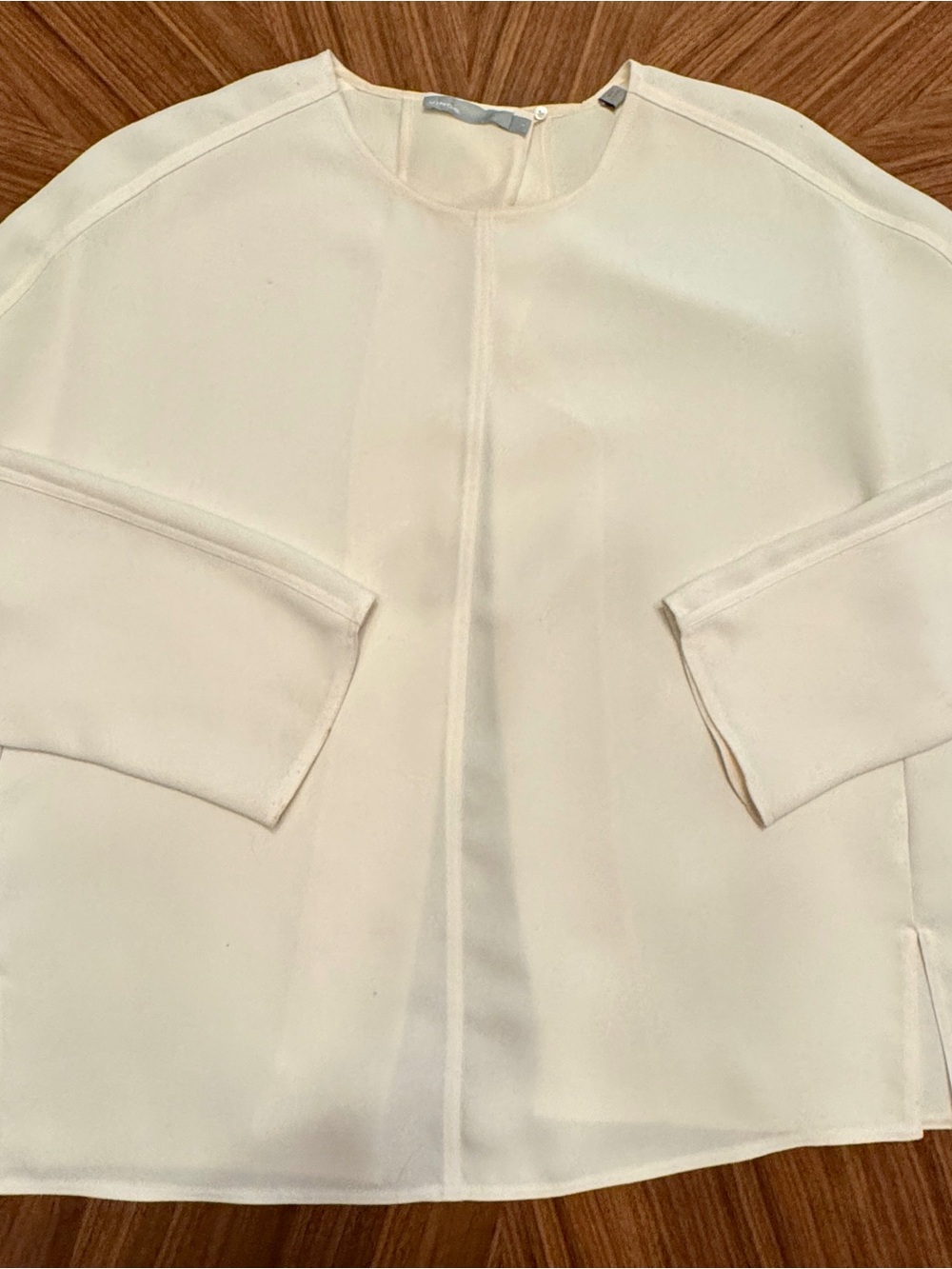 Vince Cream Suede-Look Top
